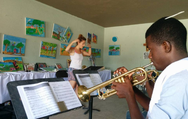 Des musiciens à Haïti