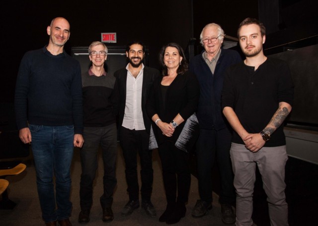 Le jury du concours Christophe Abrassart (UdeM), Robert Lamontagne(CRAQ), Wissam Dib(UdeM), Maris-Claude Massicotte(UdeM), Pieter Sijpkes (McGill) et Maxime Girard (UdeM). (Danielle Dagenais Absente) Courtoisie Maxime Girard