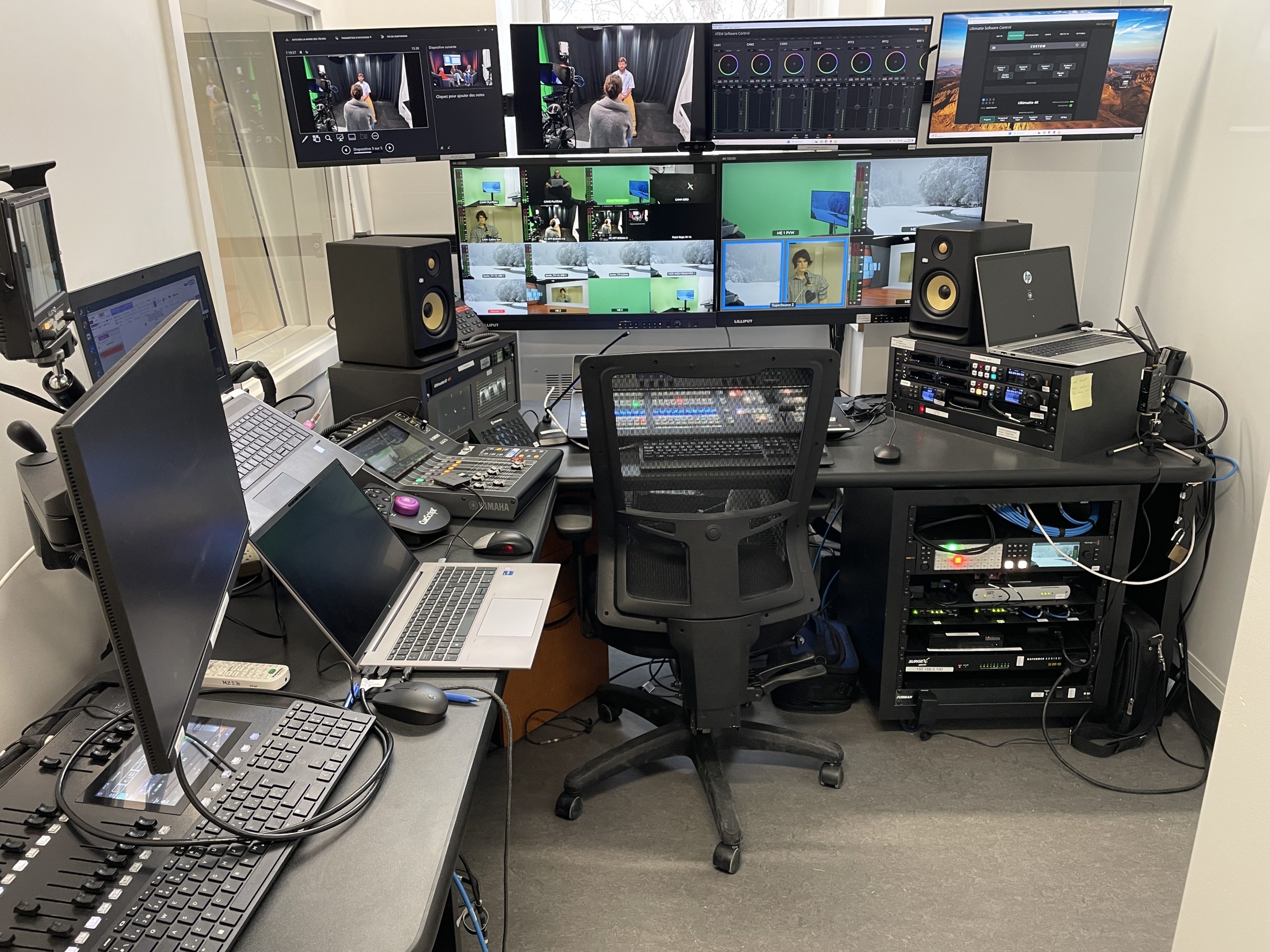 Studio d'enregistrement au pavillon Marie-Victorin