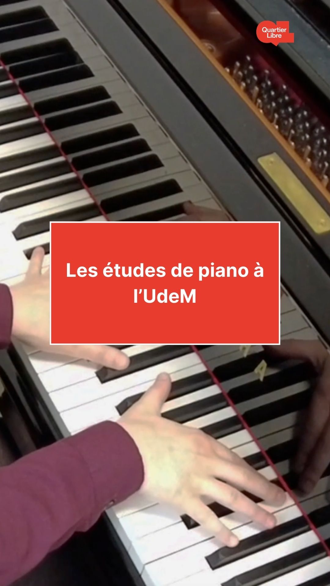 Reportage vidéo : les études de piano à l'UdeM avec Anaïs Giguet